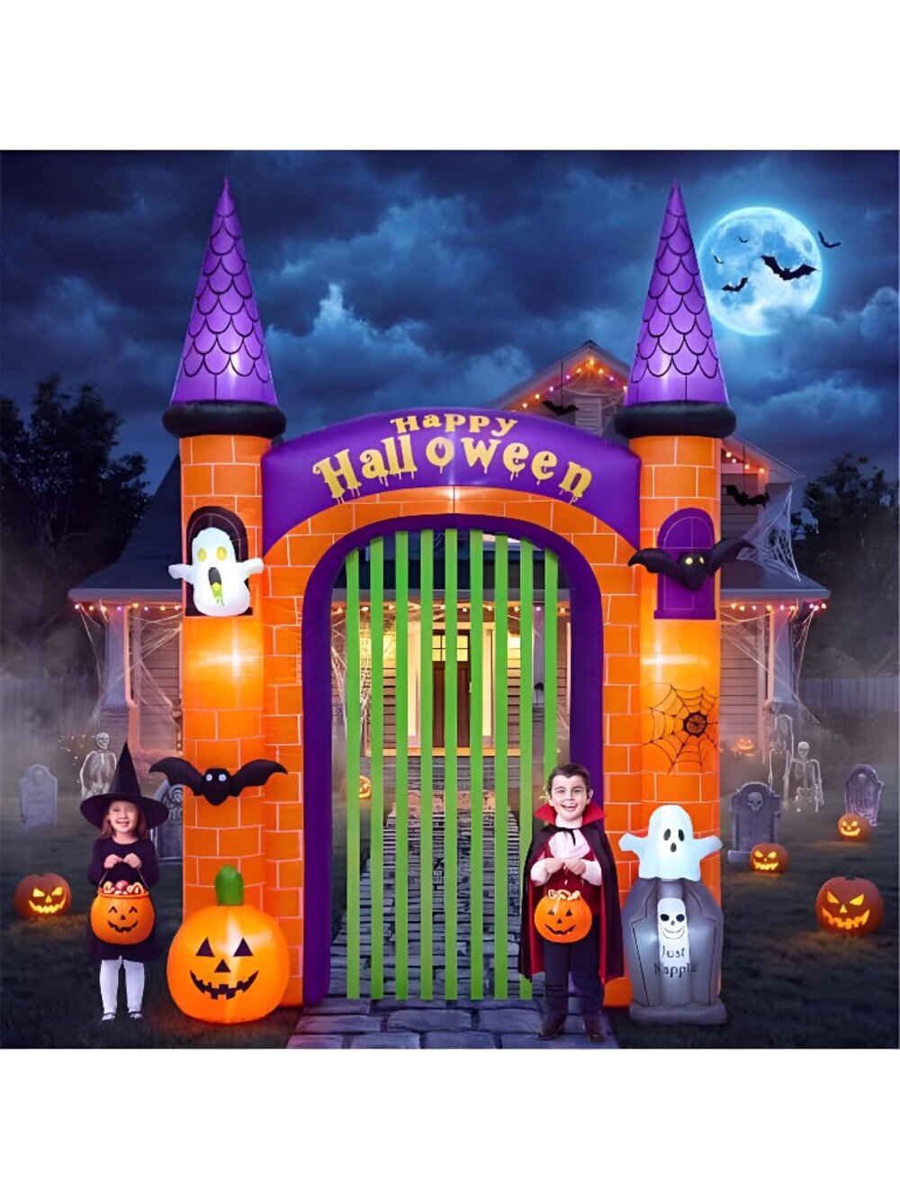 10.8FT Halloween Inflatable Archway Outdoor Decoration Halloween Arch